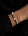 2 PC Jewelry Set Couple Black White Tai Chi