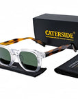 CATERSIDE New Retro Punk Men Sunglasses Square Personalized
