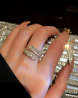New Trendy Two-color Black Heart Rings For Women