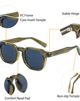 CATERSIDE New Retro Punk Men Sunglasses Square Personalized