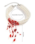 Crimson Gothic Crystal Necklace