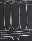 New Simple Stainless Steel Silver Color Jewelry Sets for Men