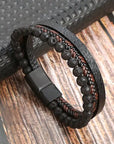 Classic Men's Leather Bracelet New Style
