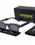 CATERSIDE New Retro Punk Men Sunglasses Square Personalized