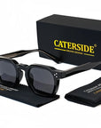 CATERSIDE New Retro Punk Men Sunglasses Square Personalized