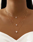 zircon heart pendant necklace