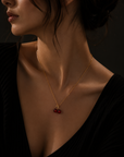 Little Wine Red Cherry Pendant Necklaces For Women