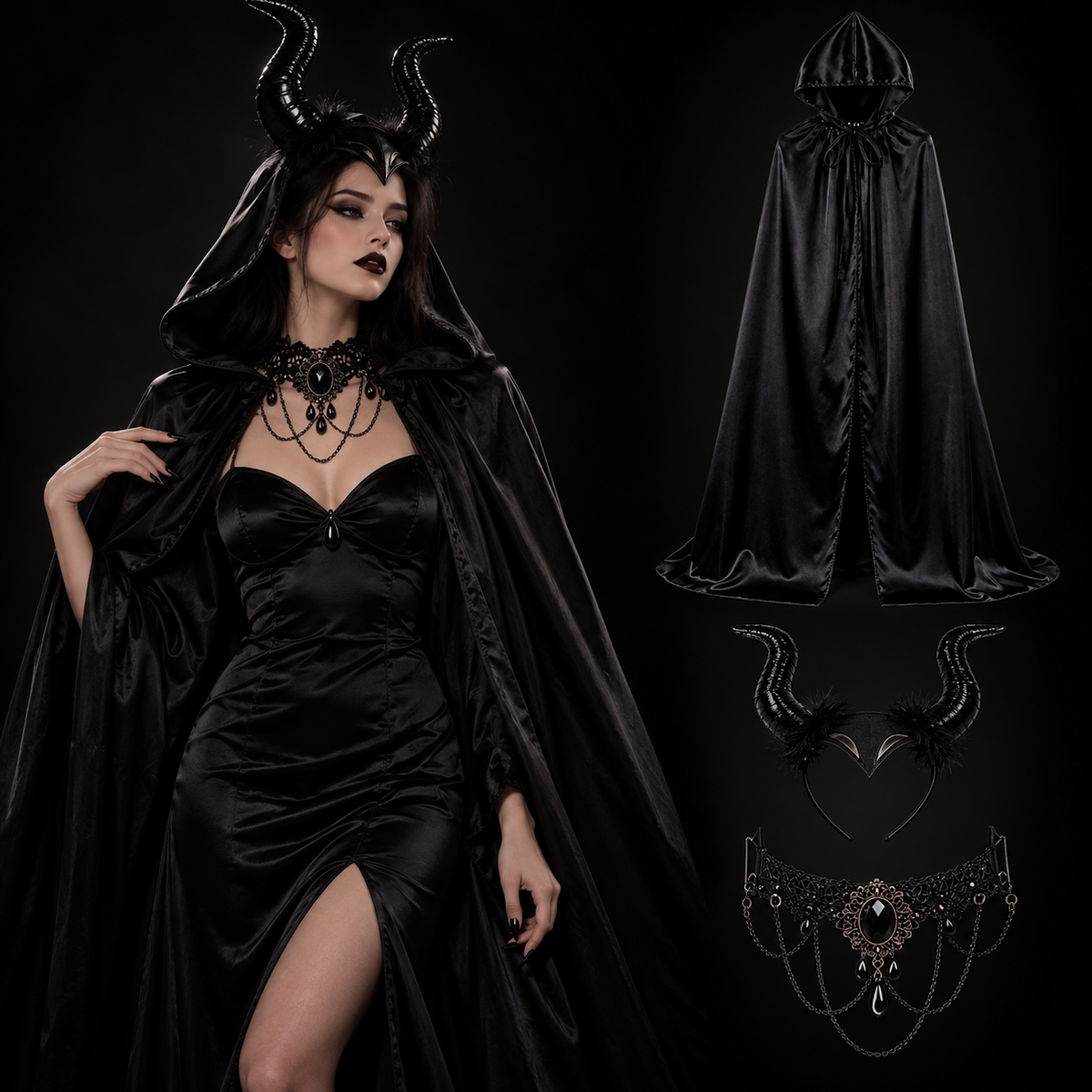 Gothic Velvet Devil Set