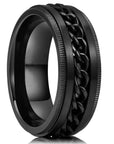Fashion Punk Style Gear Rotating Anxiety Fidget Ring