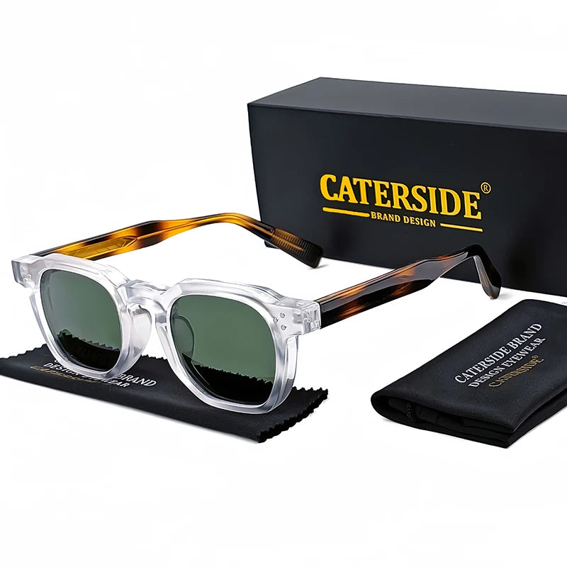 CATERSIDE New Retro Punk Men Sunglasses Square Personalized