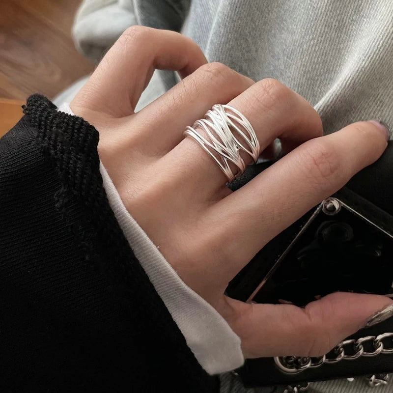 VENTFILLE 925 Sterling Silver Rings INS Fashion
