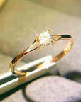 Huitan Minimalist Women's Wedding Rings