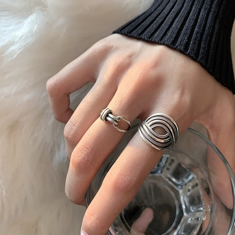 VENTFILLE 925 Sterling Silver Rings INS Fashion