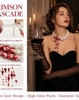 Crimson Gothic Crystal Necklace