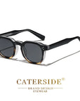 CATERSIDE New Retro Punk Men Sunglasses Square Personalized