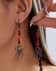 Black Spider Crystal Earrings