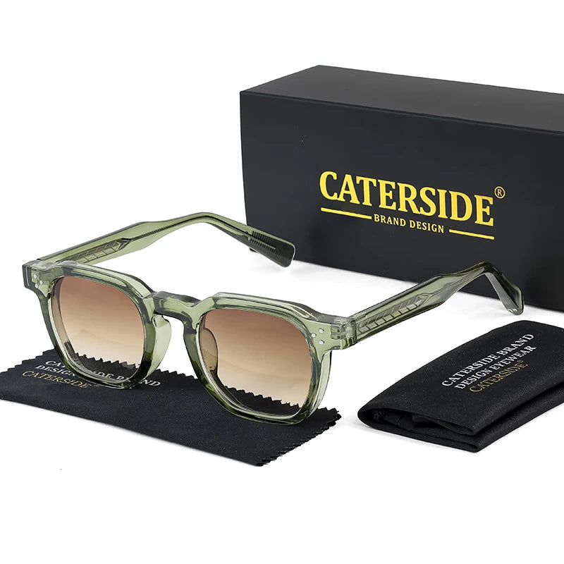 CATERSIDE New Retro Punk Men Sunglasses Square Personalized