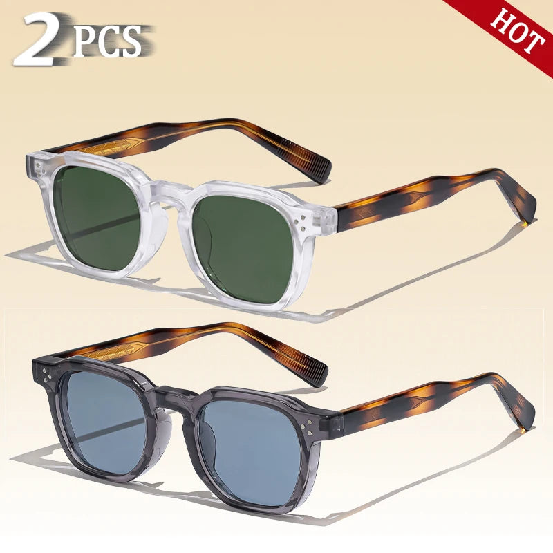 CATERSIDE New Retro Punk Men Sunglasses Square Personalized