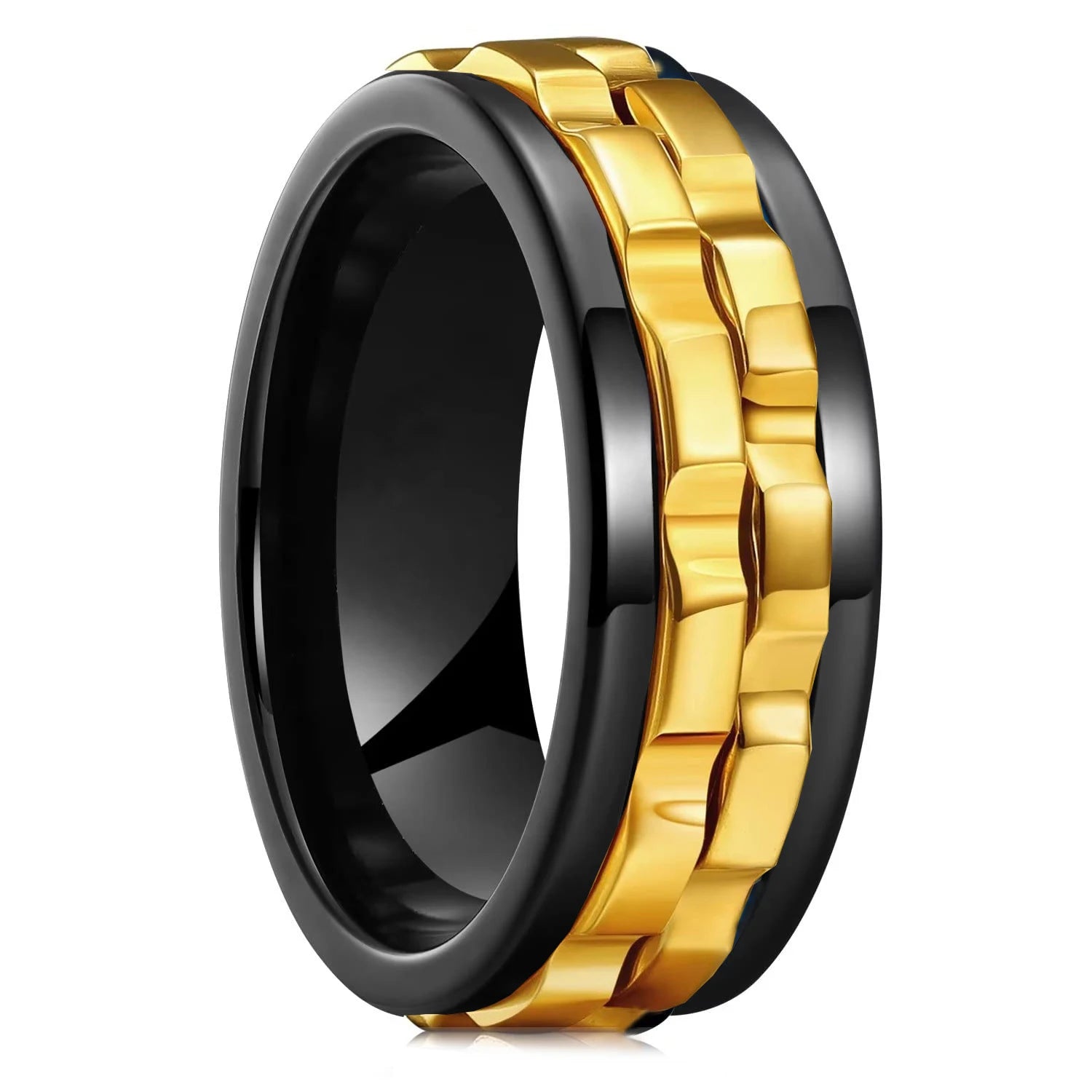 Fashion Punk Style Gear Rotating Anxiety Fidget Ring