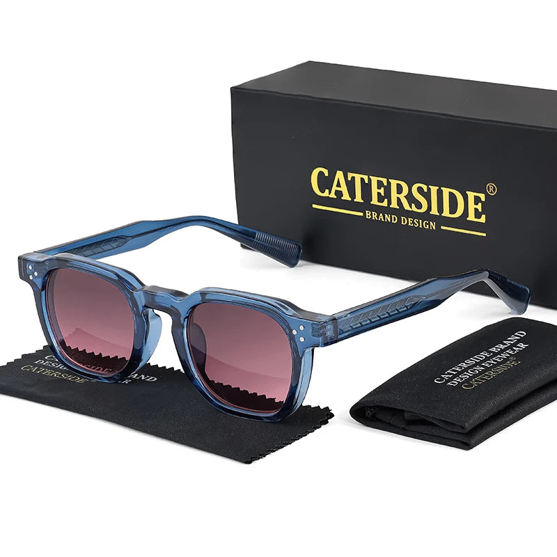 CATERSIDE New Retro Punk Men Sunglasses Square Personalized