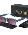 CATERSIDE New Retro Punk Men Sunglasses Square Personalized