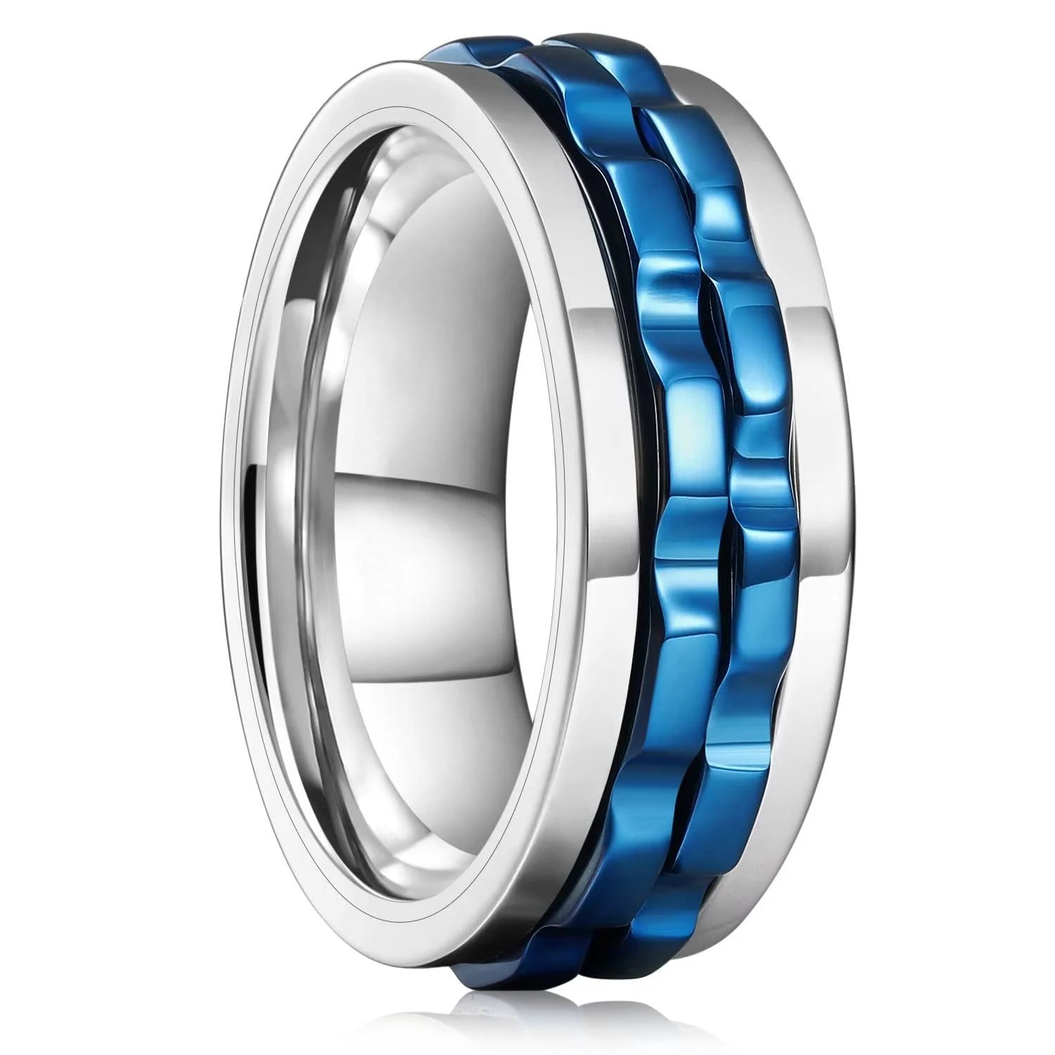Fashion Punk Style Gear Rotating Anxiety Fidget Ring