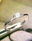 Huitan Minimalist Women's Wedding Rings