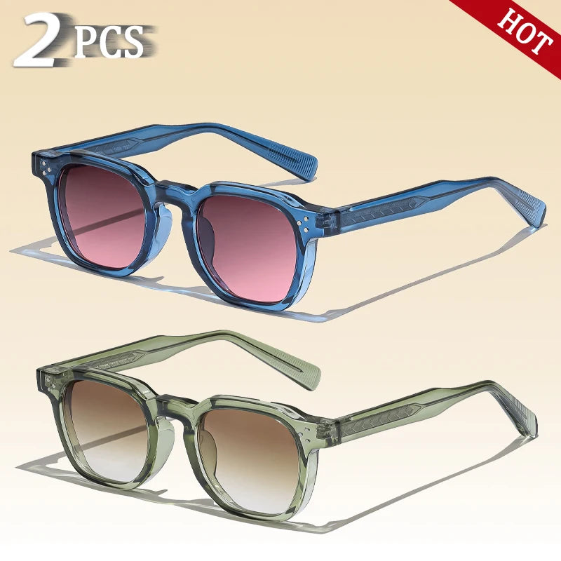 CATERSIDE New Retro Punk Men Sunglasses Square Personalized