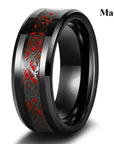 Celtic Dragon Romance Ring Set