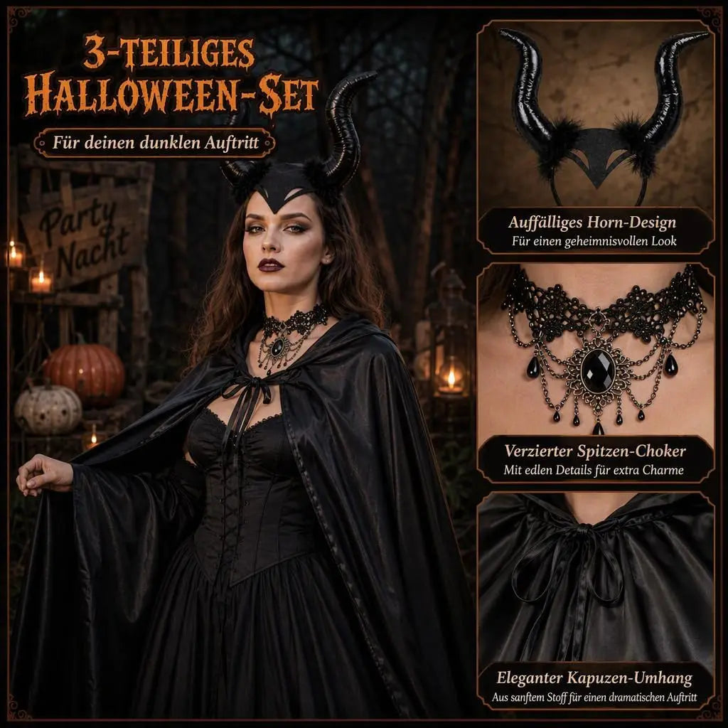 Gothic Velvet Devil Set