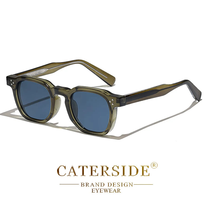 CATERSIDE New Retro Punk Men Sunglasses Square Personalized