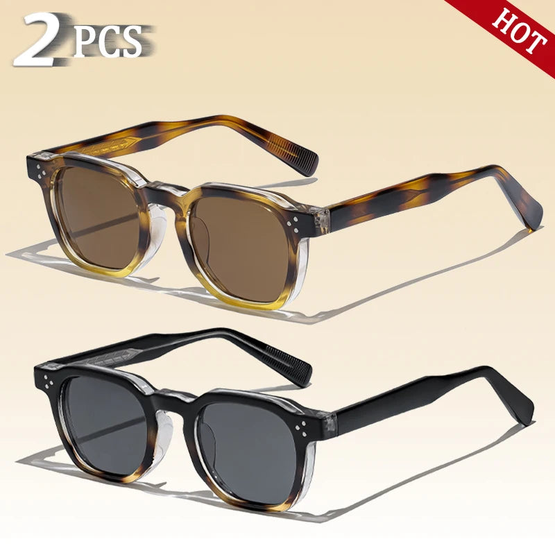 CATERSIDE New Retro Punk Men Sunglasses Square Personalized