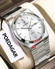 Luxury Business Men's Wristwatch Stainless Steel Waterproof
