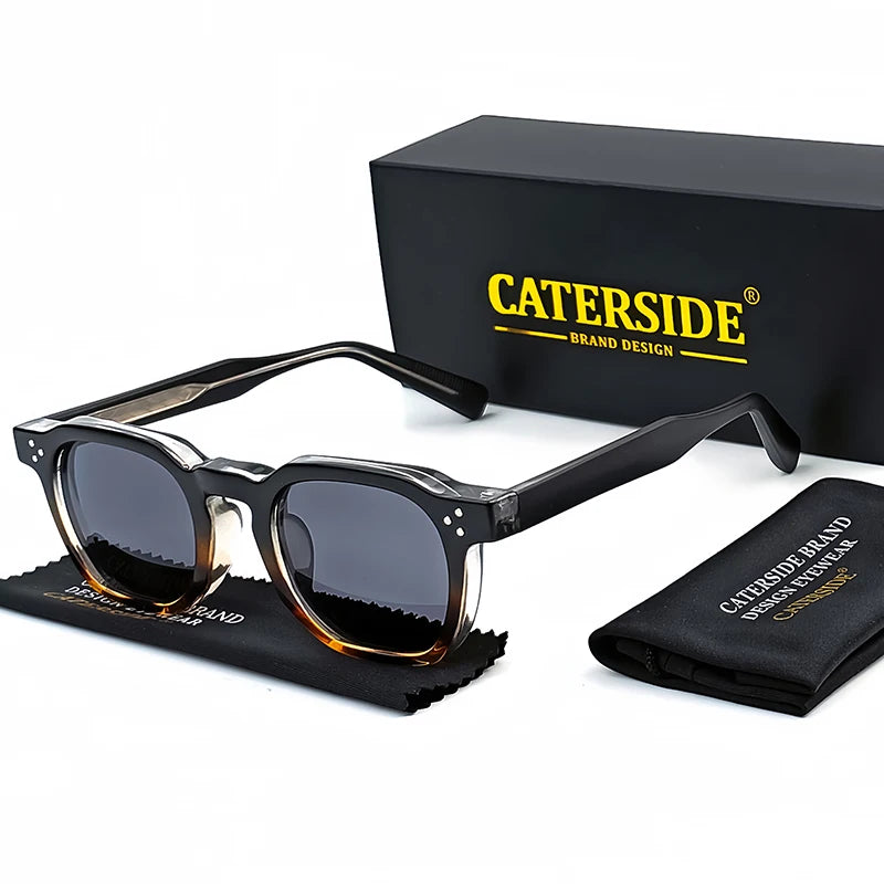 CATERSIDE New Retro Punk Men Sunglasses Square Personalized