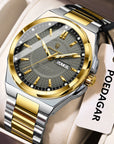 Fashion Classic Men Wristwatches Stainless Steel Waterproof