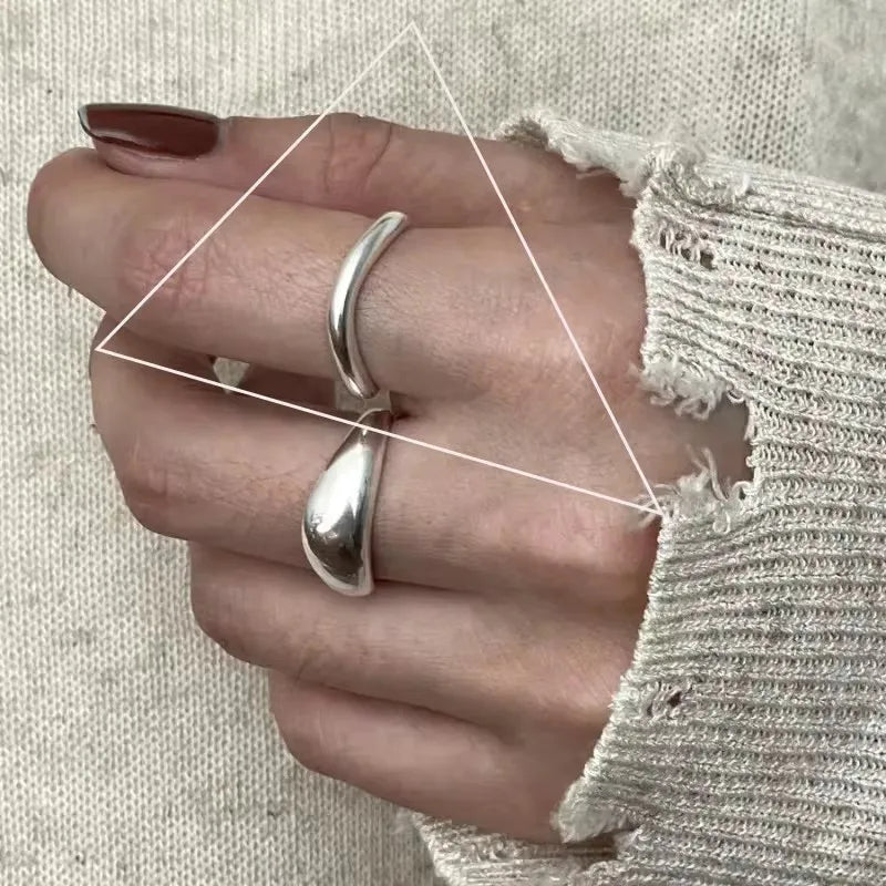 VENTFILLE 925 Sterling Silver Rings INS Fashion