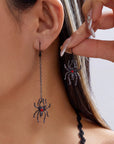 Black Spider Crystal Earrings