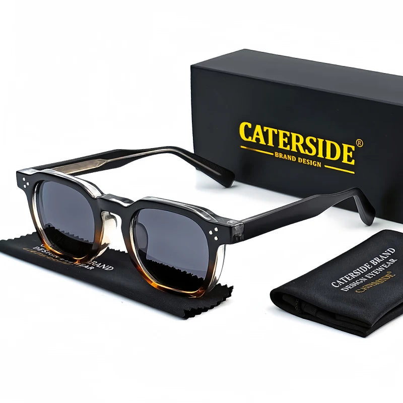 CATERSIDE New Retro Punk Men Sunglasses Square Personalized