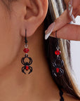 Black Spider Crystal Earrings