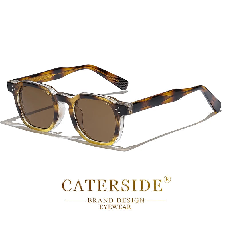 CATERSIDE New Retro Punk Men Sunglasses Square Personalized