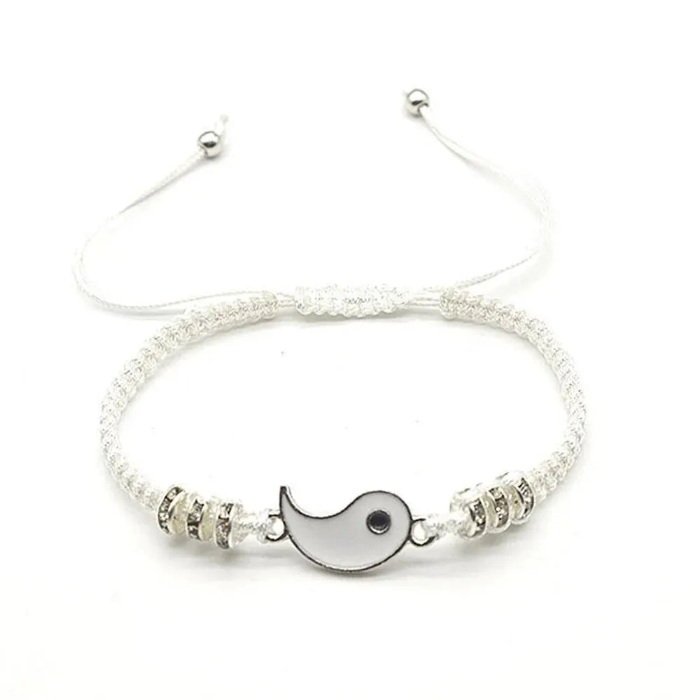 2 PC Jewelry Set Couple Black White Tai Chi