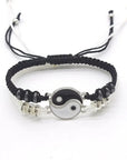 2 PC Jewelry Set Couple Black White Tai Chi